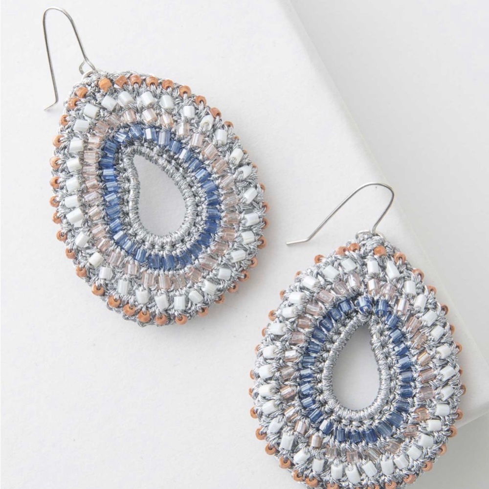 Noonday Collection Moon Water Earrings Brand New